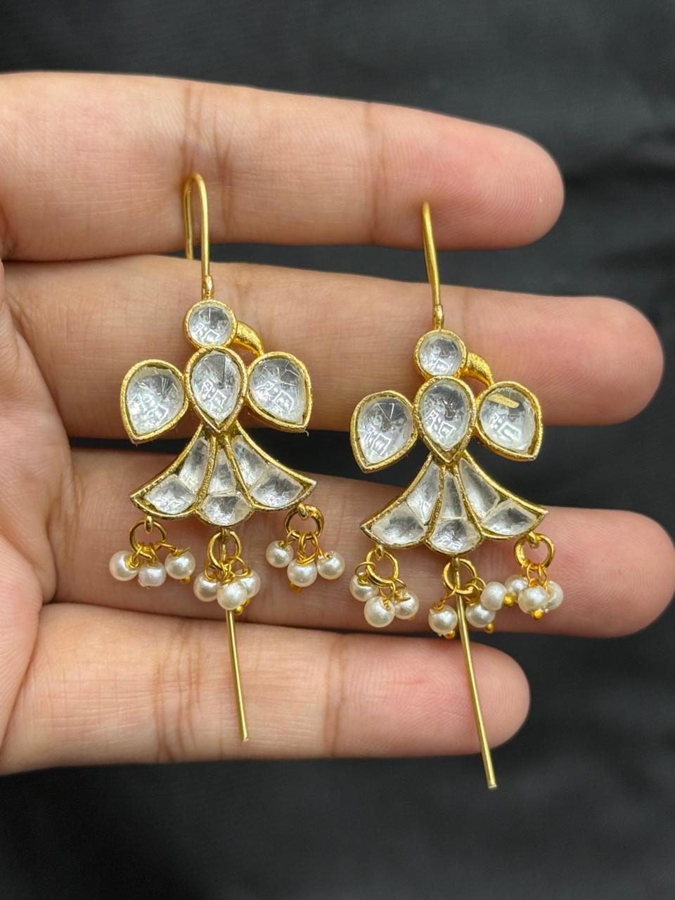 Nature Inspired Bird Kundan Earcuff