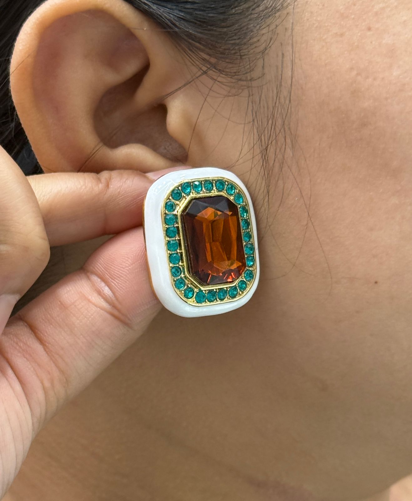 Square Doublet Stud For Women