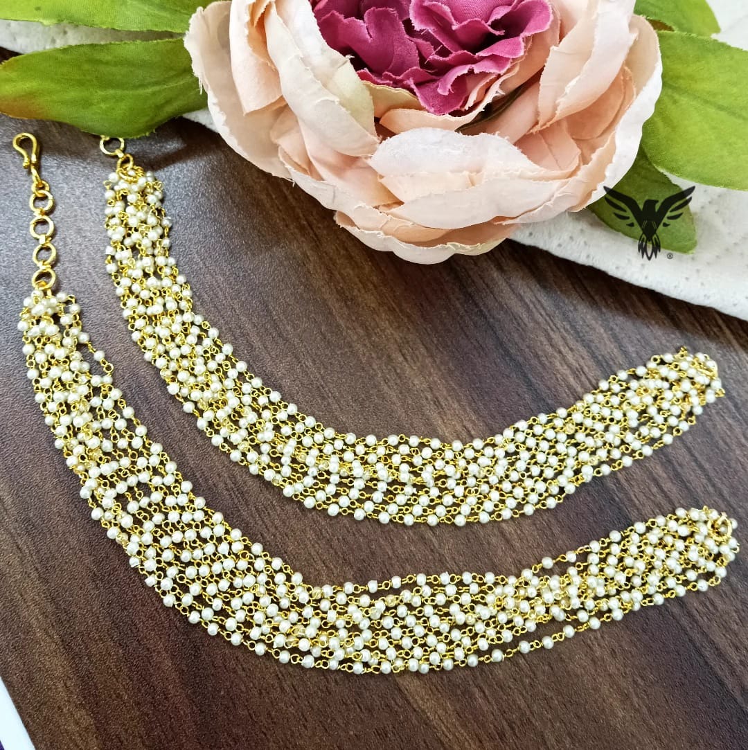 Jhoomer pearl kanchain pair for women