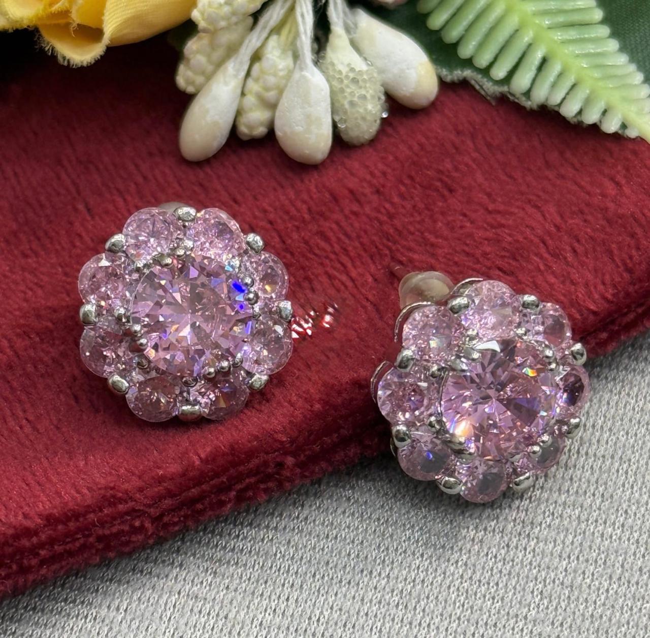 Bloom Statement Blush Pink Studs