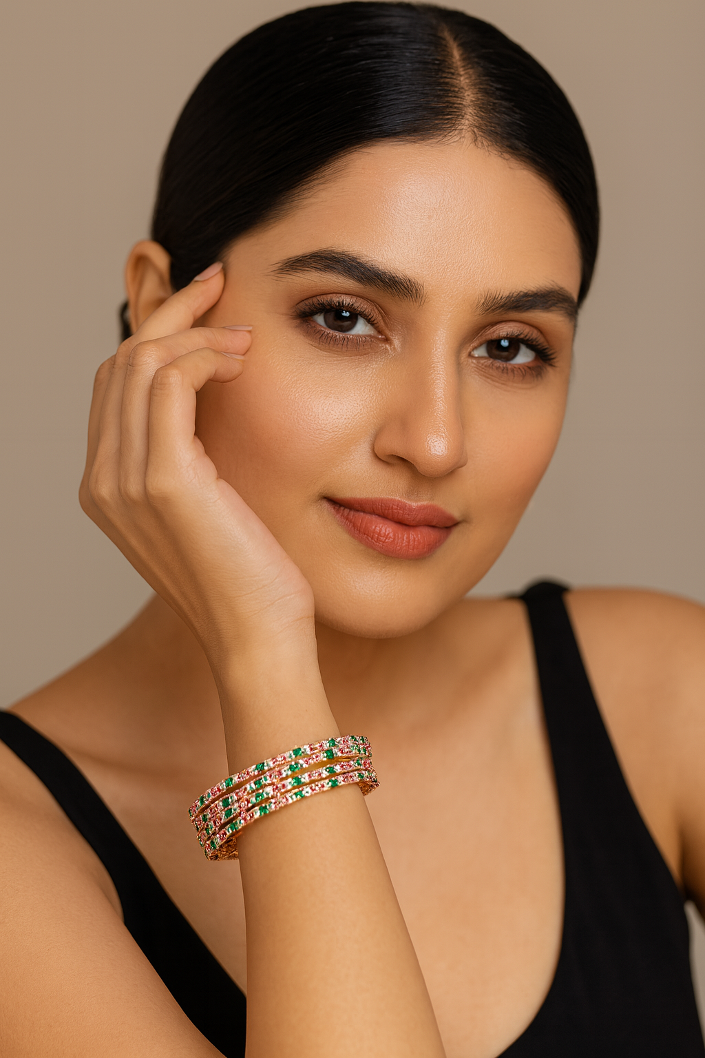 MULTICOLOR BANGLES WITH CZ STONE FOR WOMEN
