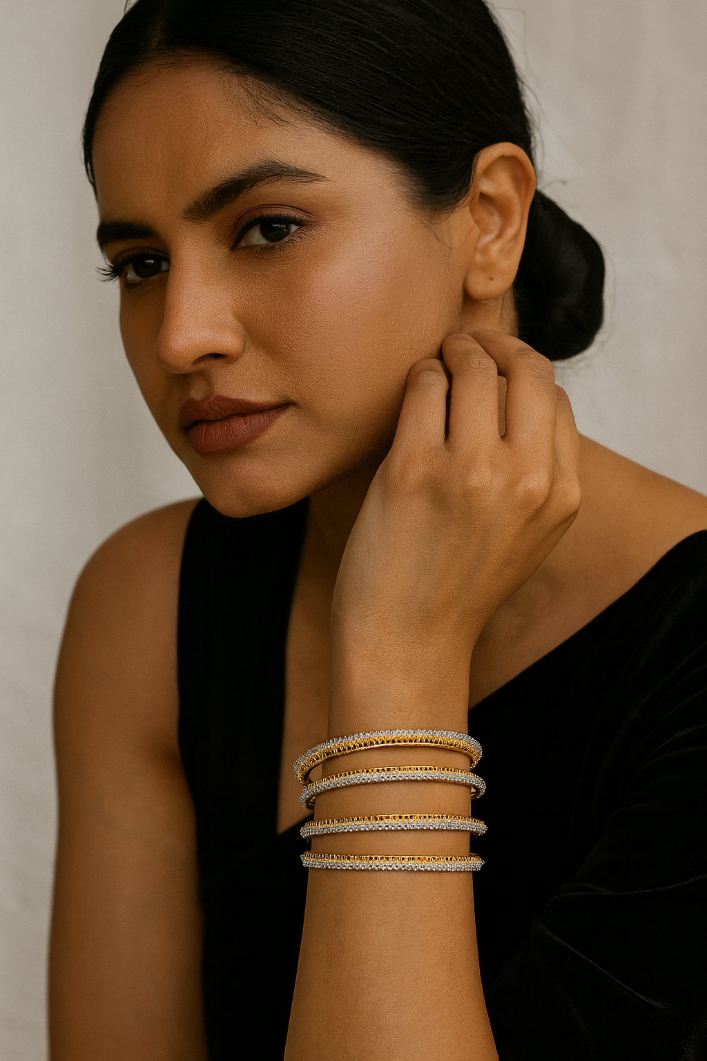 GANGA JAMNA POLISH BANGLES FOR WOMEN