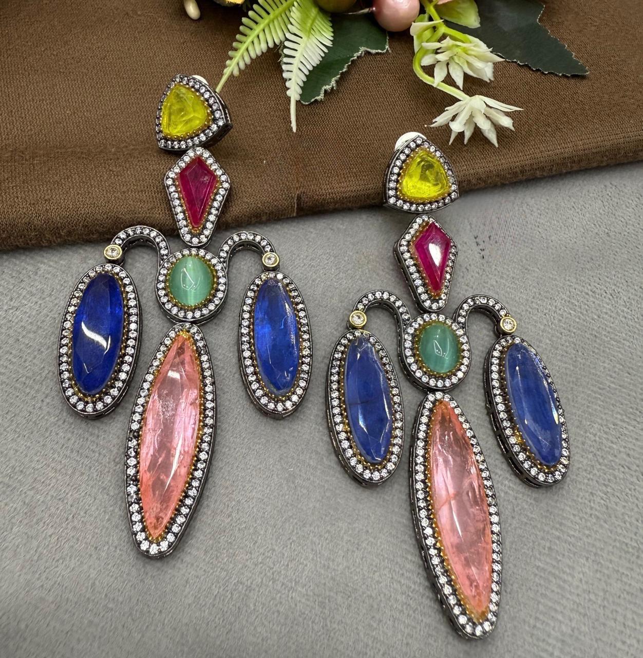 COLORFUL SABYA CZ EARRING