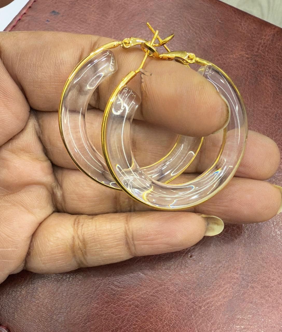 Crystal Hoops for woman