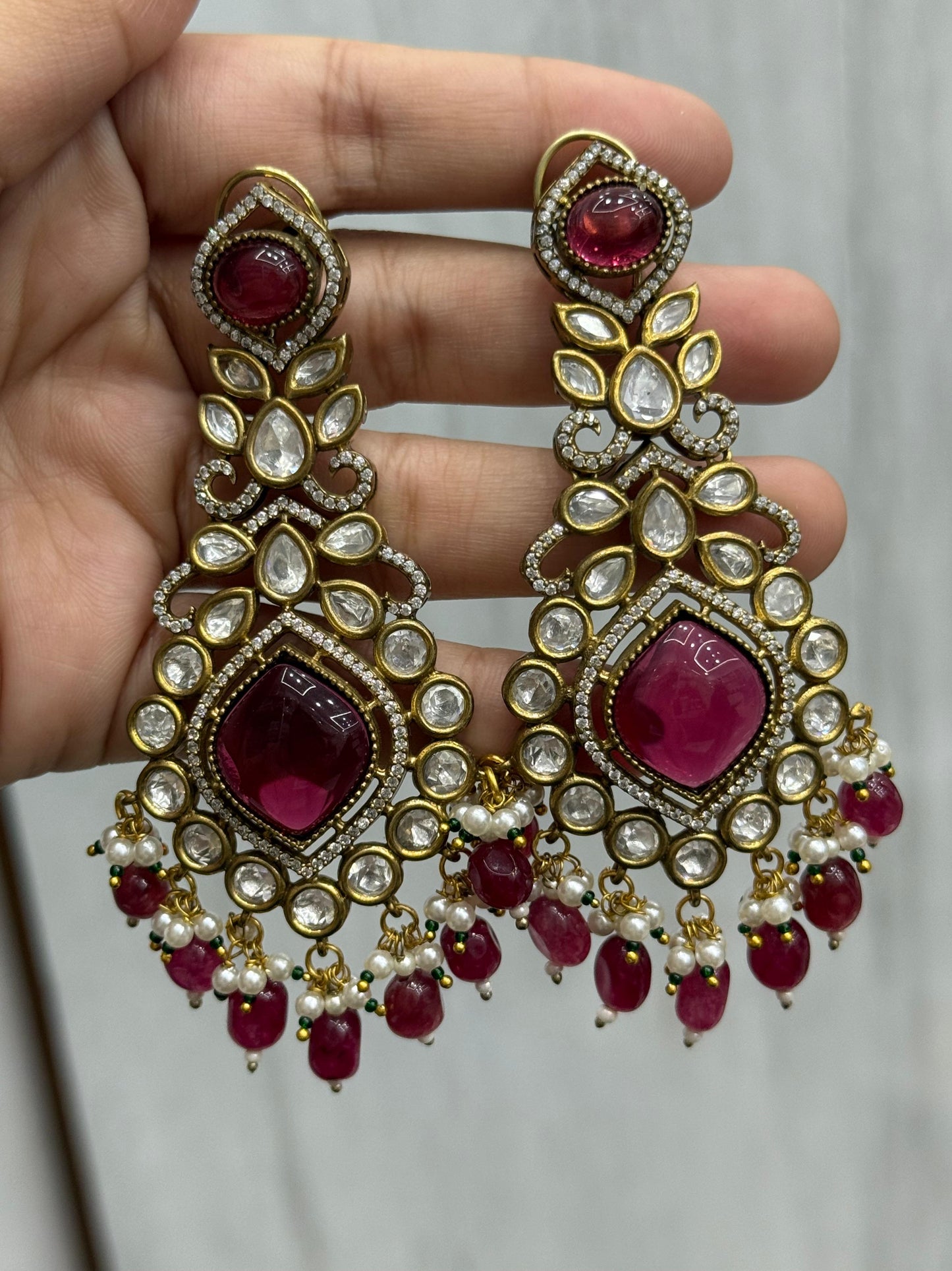 Long Doublet With Mangaltrai Earring for woman