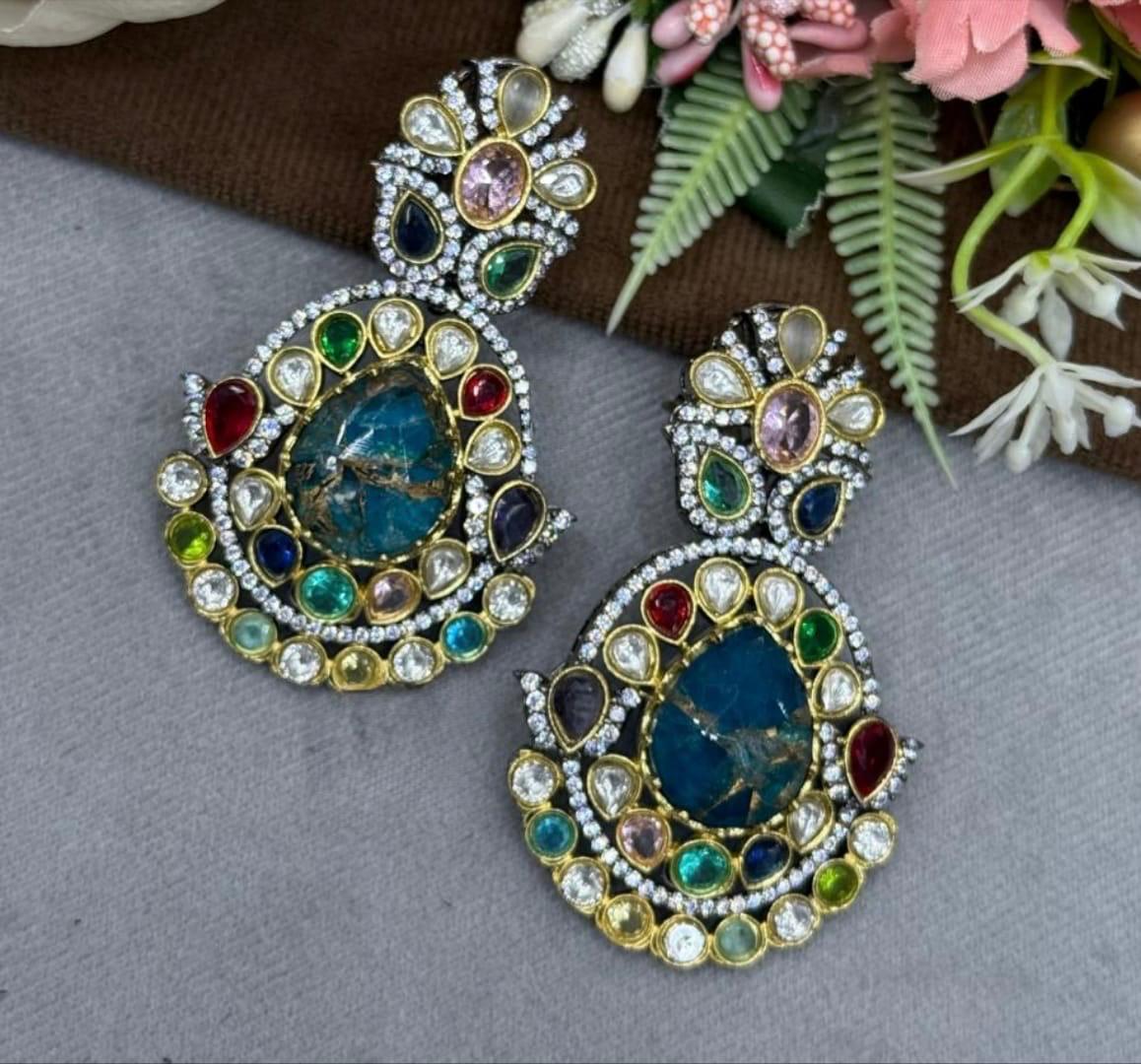 Marvel Stone With Colorful Earring for woman