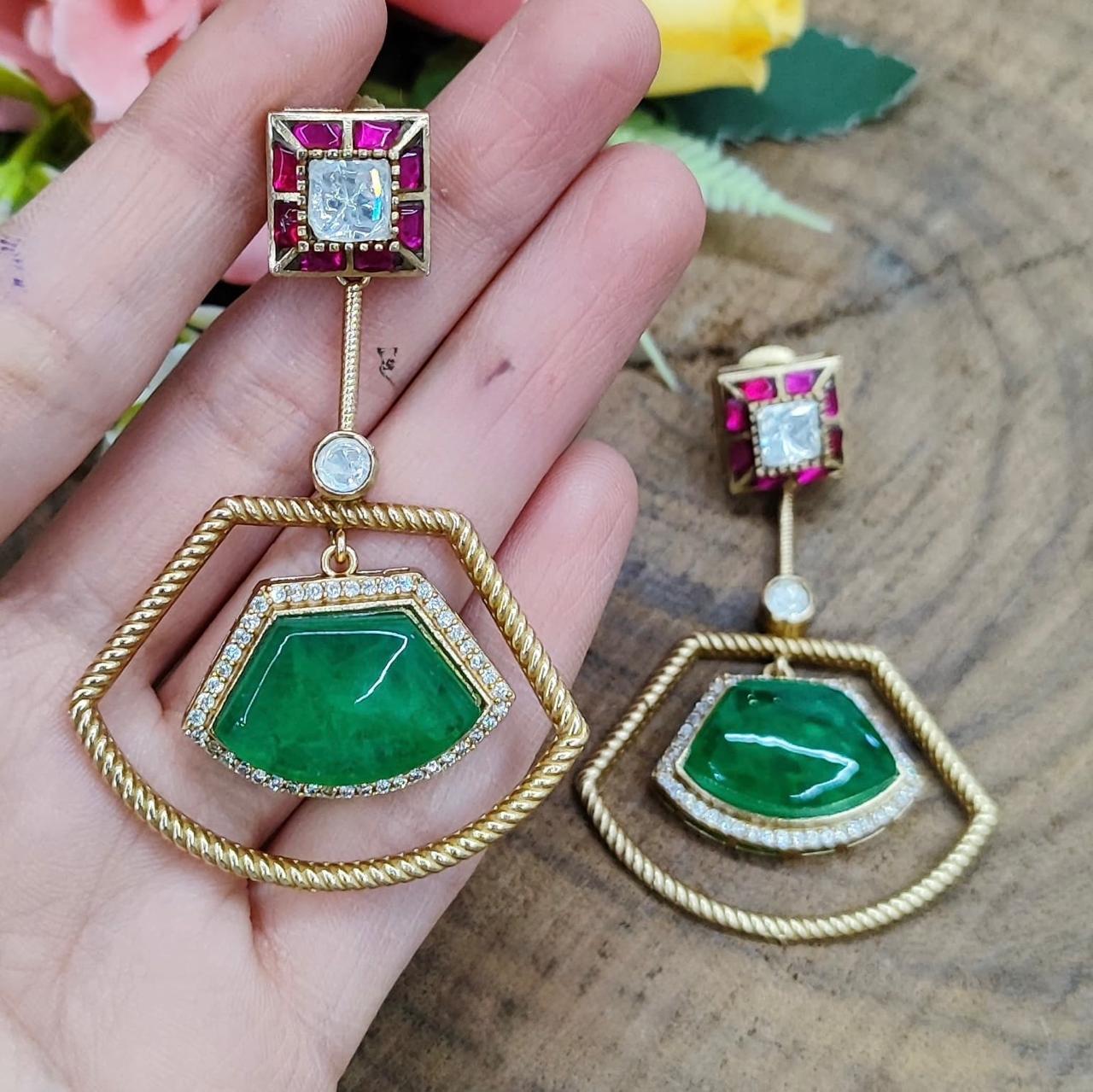 Doublet With Takkar Kundan Earring for woman