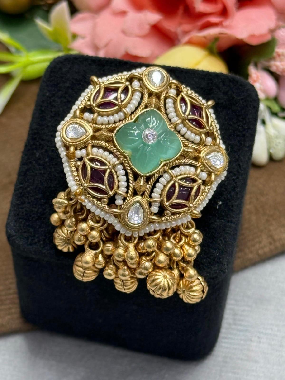 Exquisite Heritage Hanging Ring for woman
