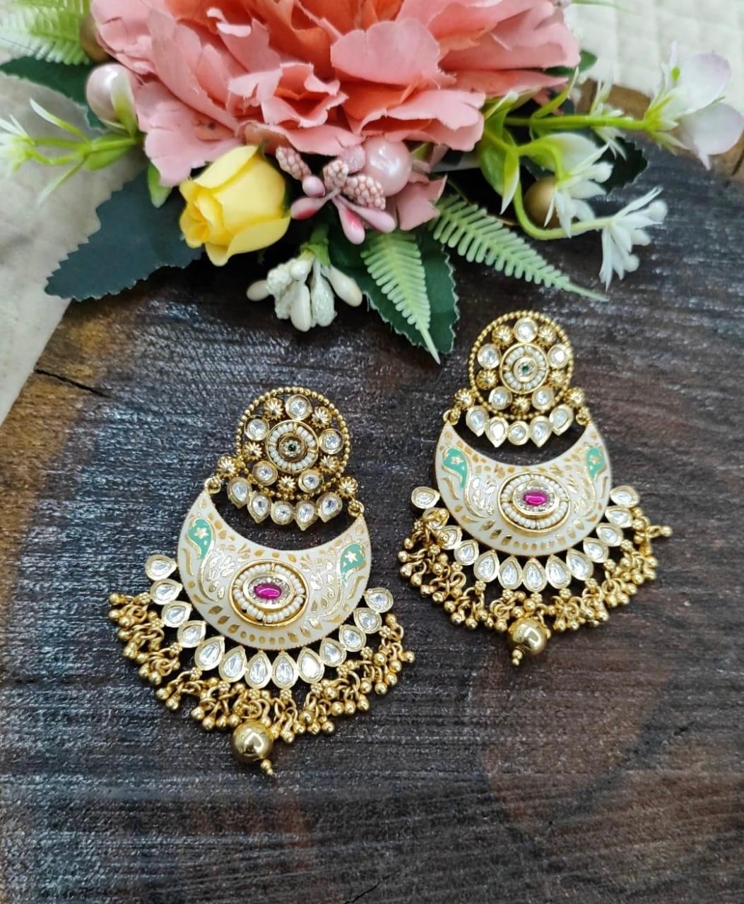 Meenakari Rajwadi Earring for woman