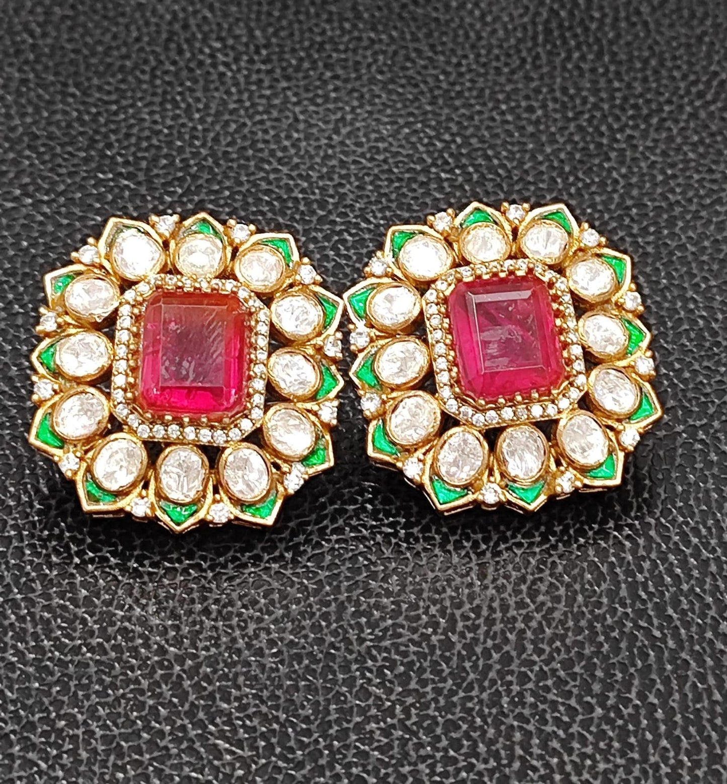 Doublet With Mossanite Stud for woman