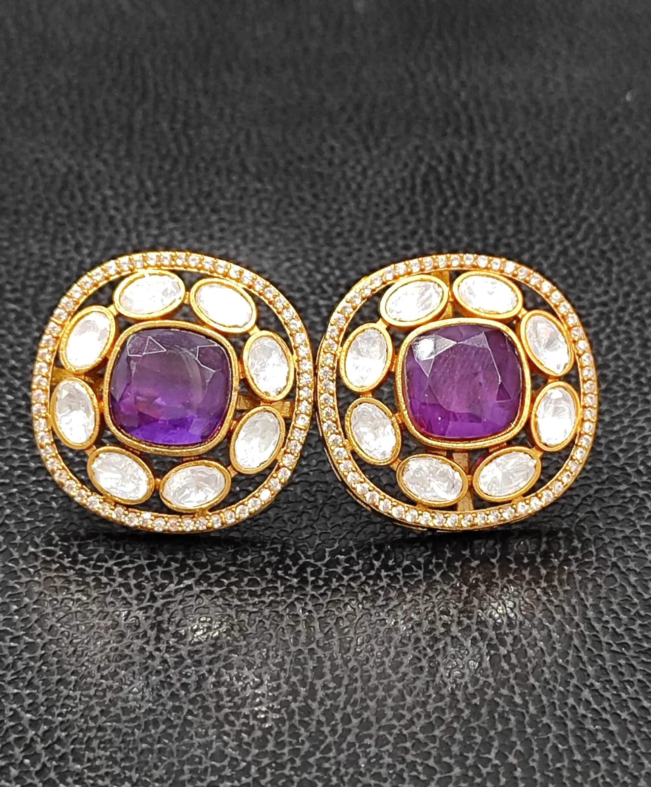 Centre Doublet Stone With Mossanite Stud for woman