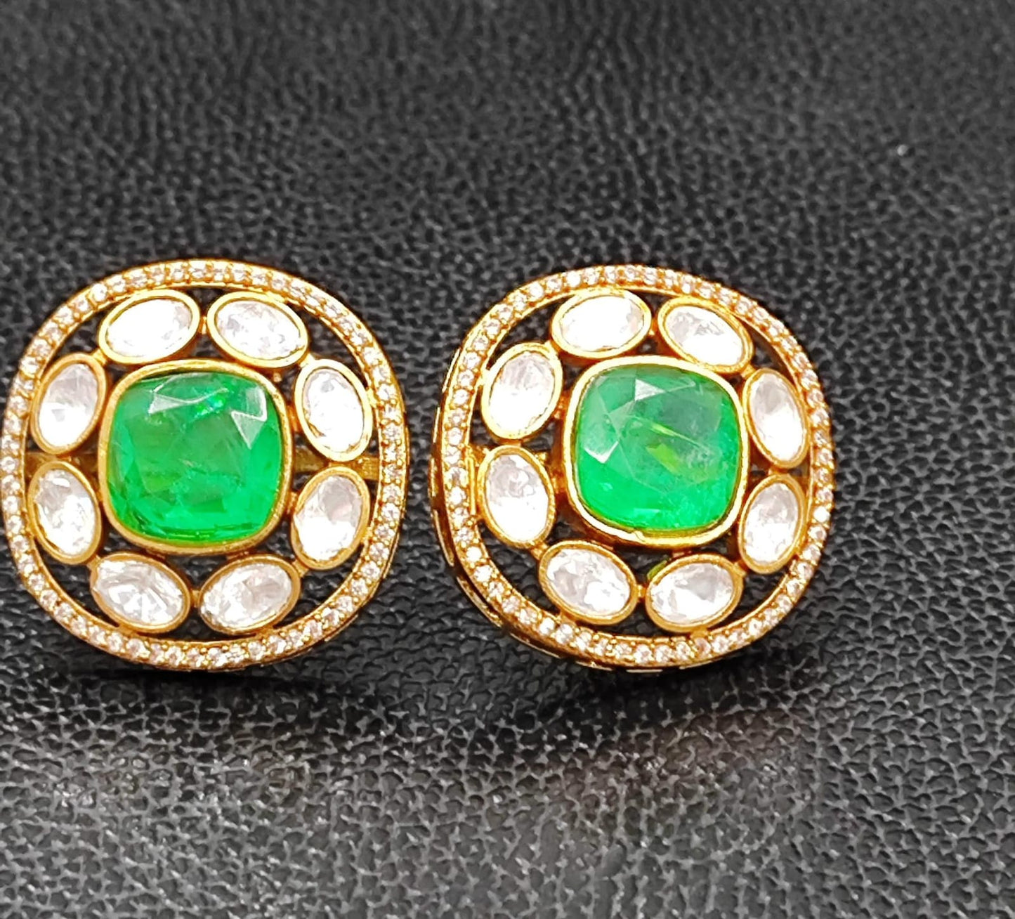 Centre Doublet Stone With Mossanite Stud for woman