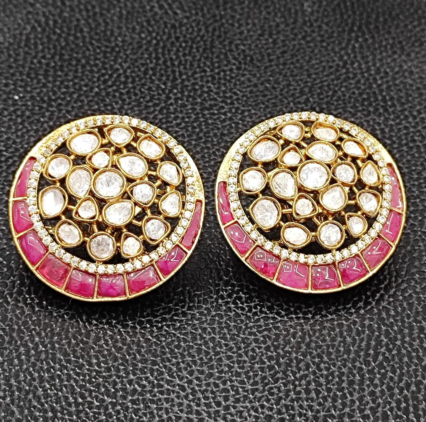 Ethnic Mossanite Studs for woman