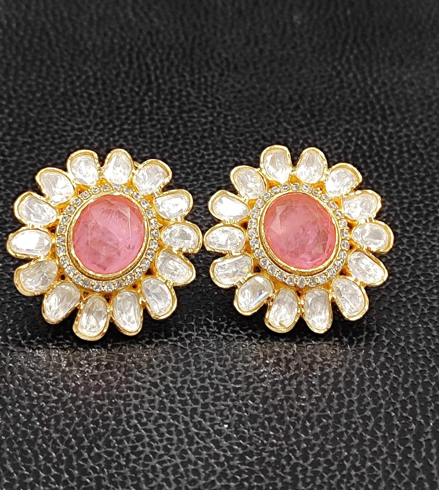 Rajputana Stone With Doublet Stone Stud for woman