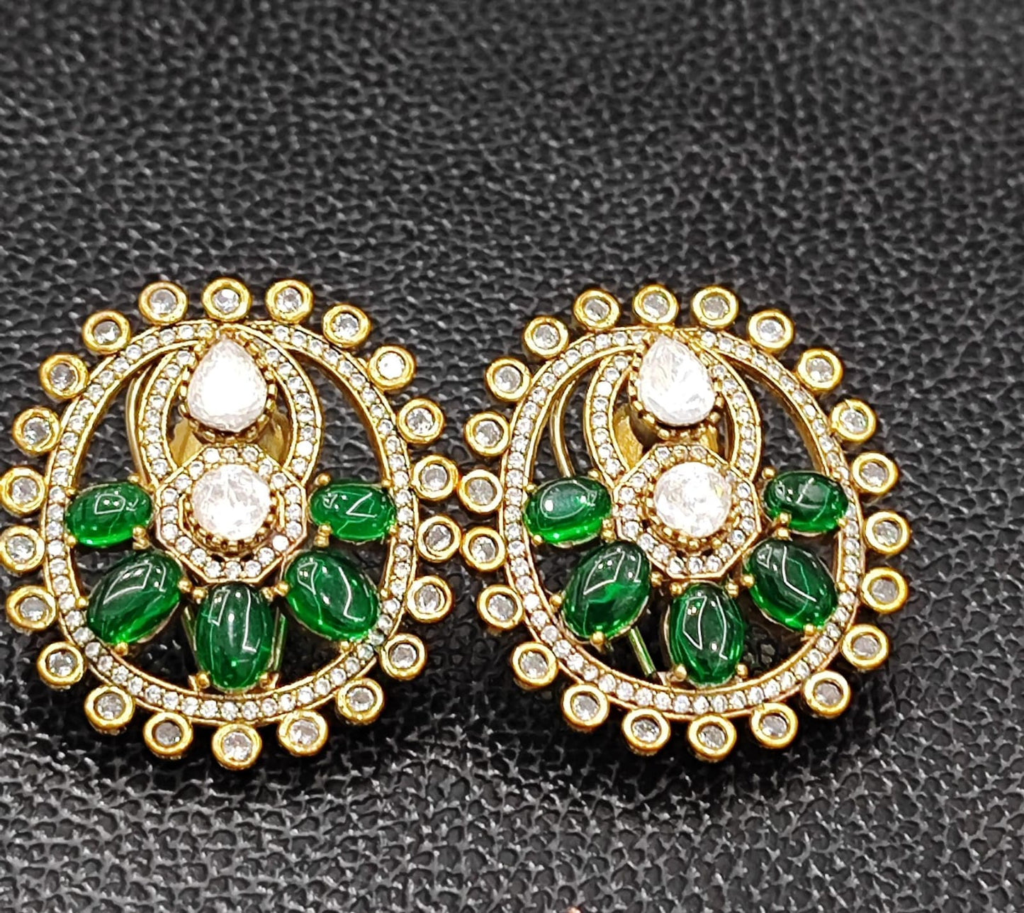Victorian Mossanite With cz Studs for woman