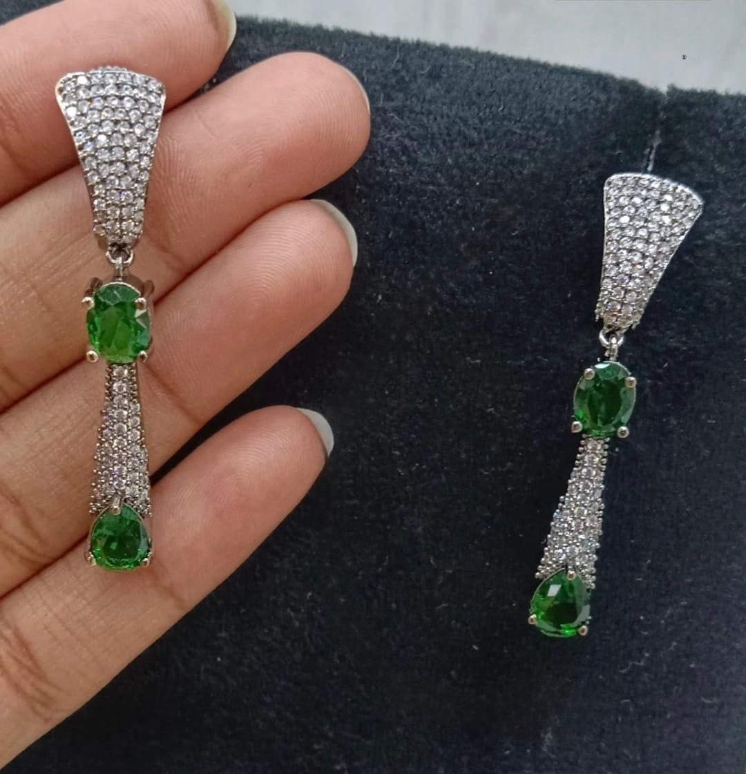 Long Invisible Setting Earring for woman