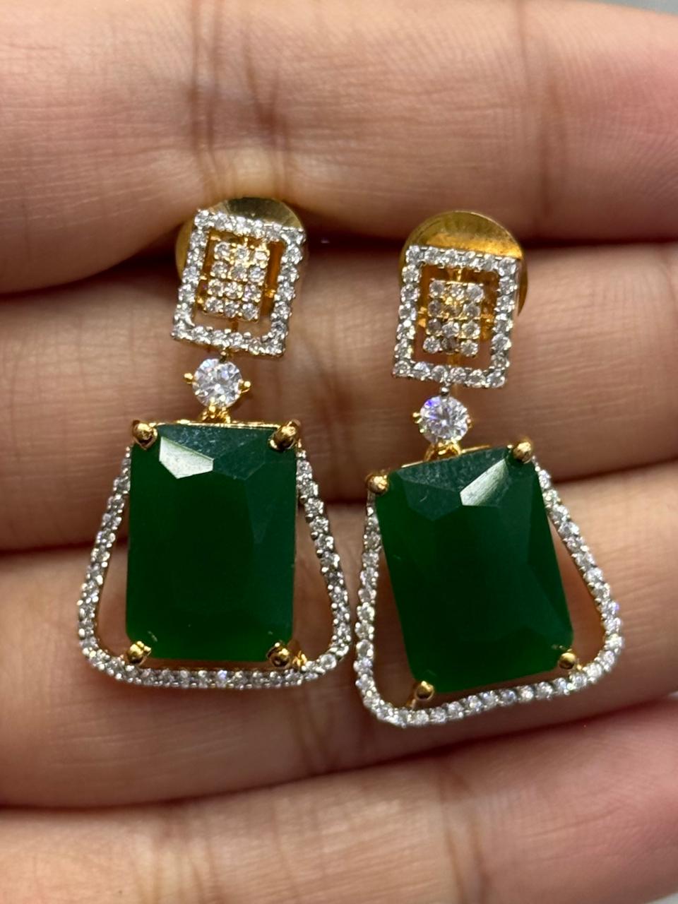 Doublet With cz Golden Polish for woman