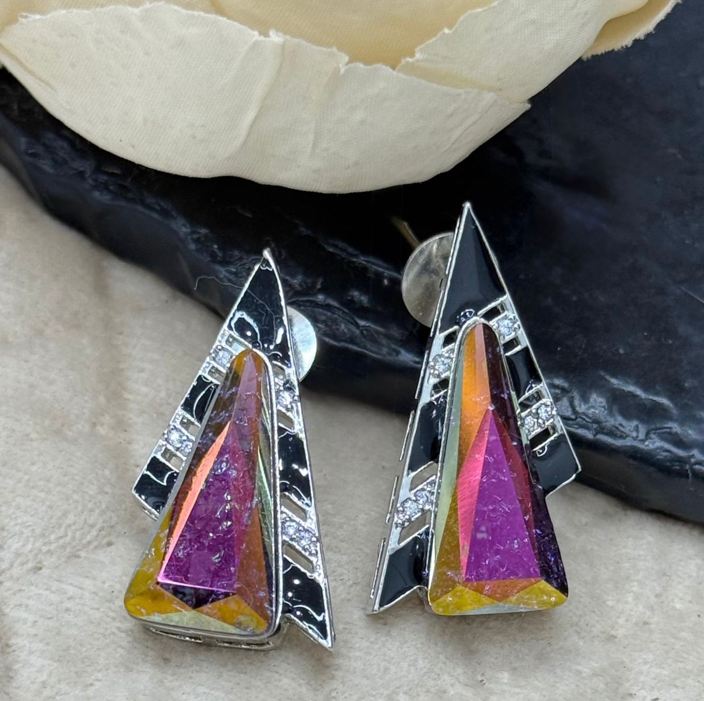 Swaroski Triangle Earring for woman