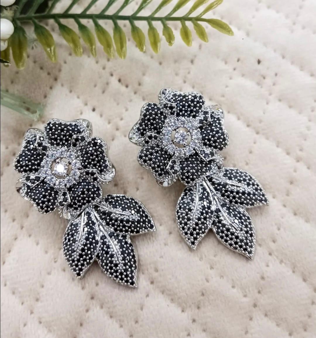 Roses With Petals Invisible Setting Earring for woman