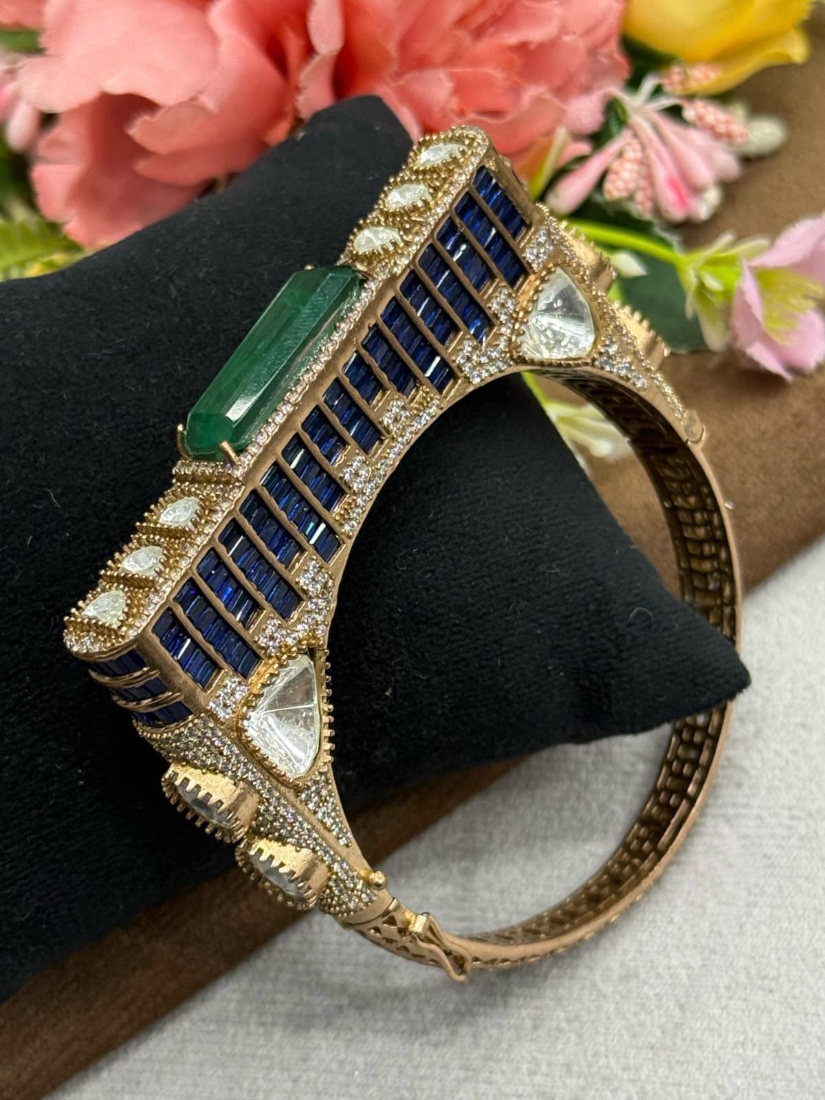 Elegant Kundan Mossanite Bracelet for woman