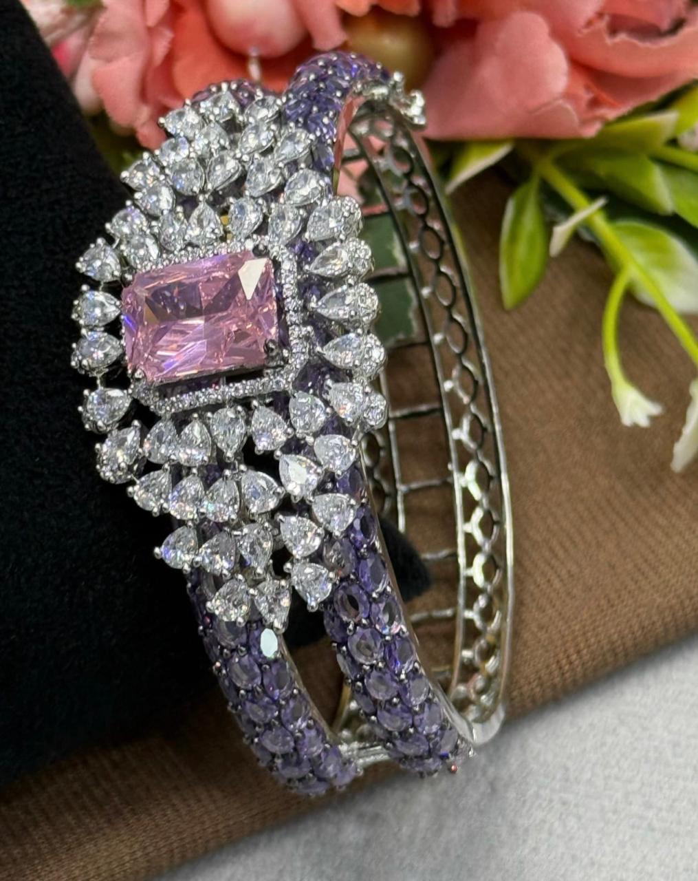 Channel Setting With CZ Bracelet for woman