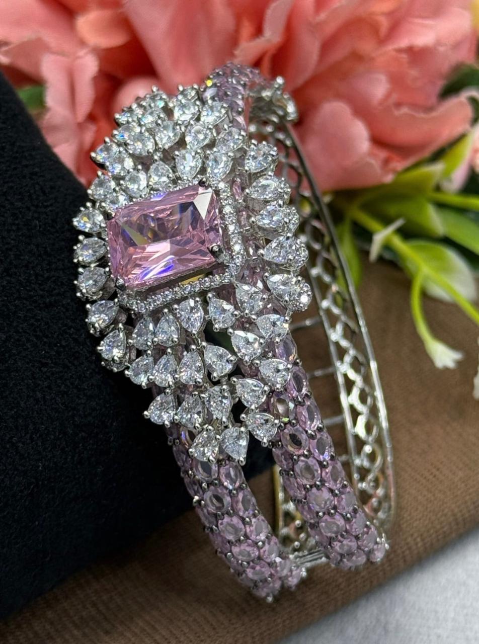 Channel Setting With CZ Bracelet for woman