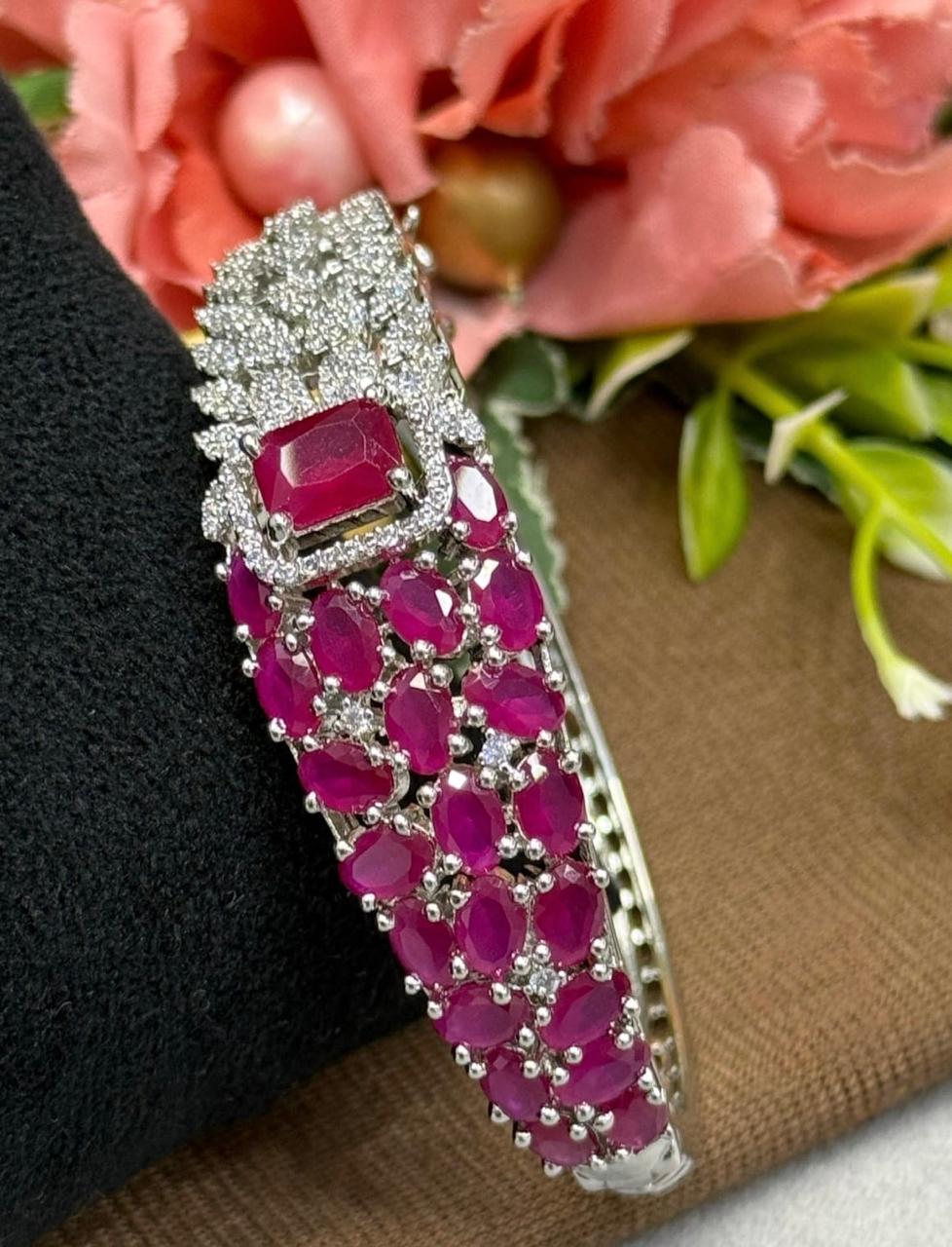 Half cz And Buggets Trendy Bracelet for woman