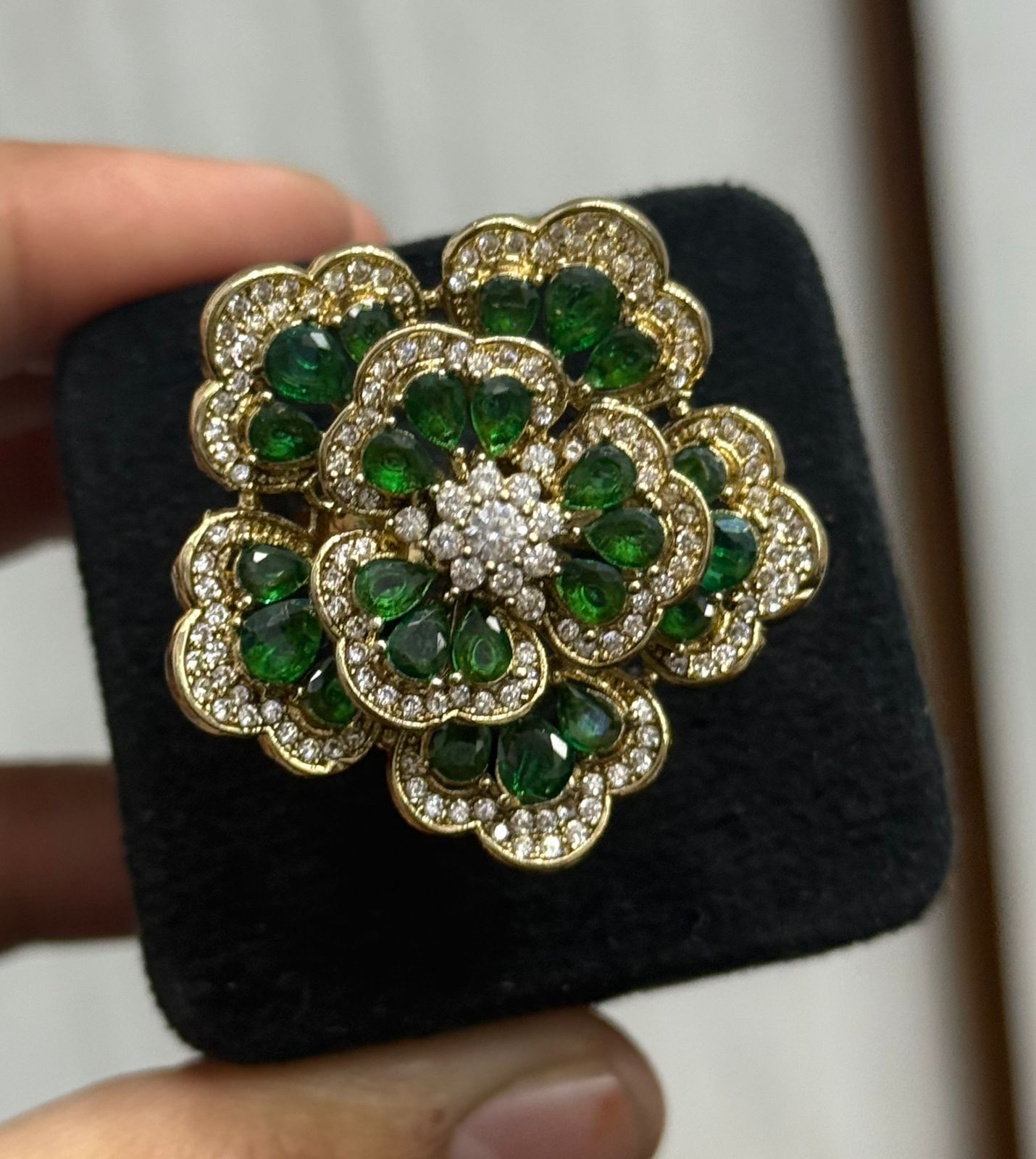 Mehandi Polish Invisible Setting Ring for woman