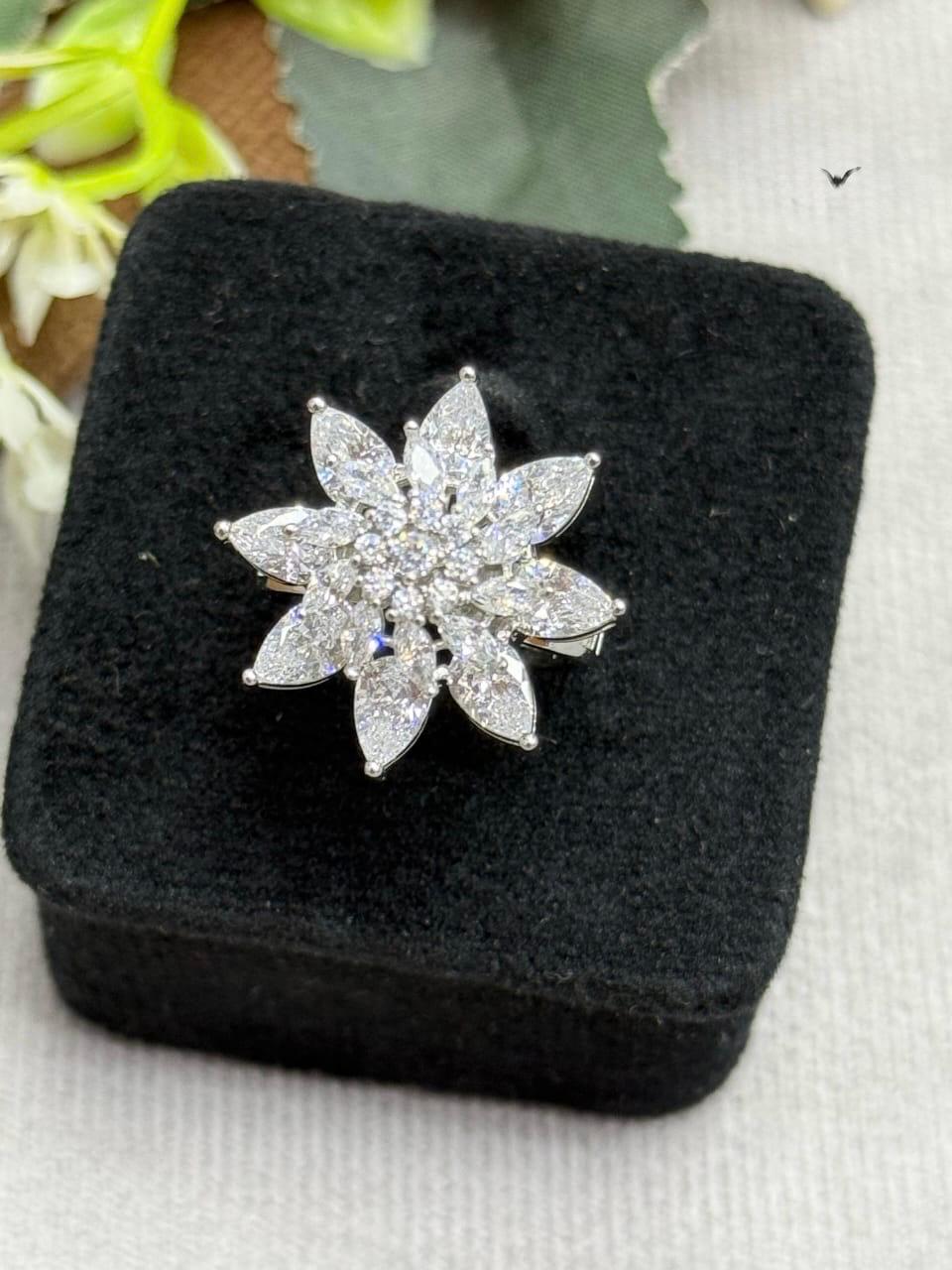 Silver Cubic Zirconia Ring for woman