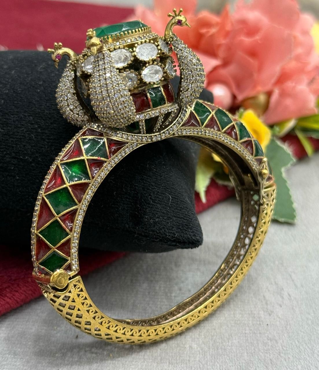 Peacock With Mossanite Bracelet in Multi for woman