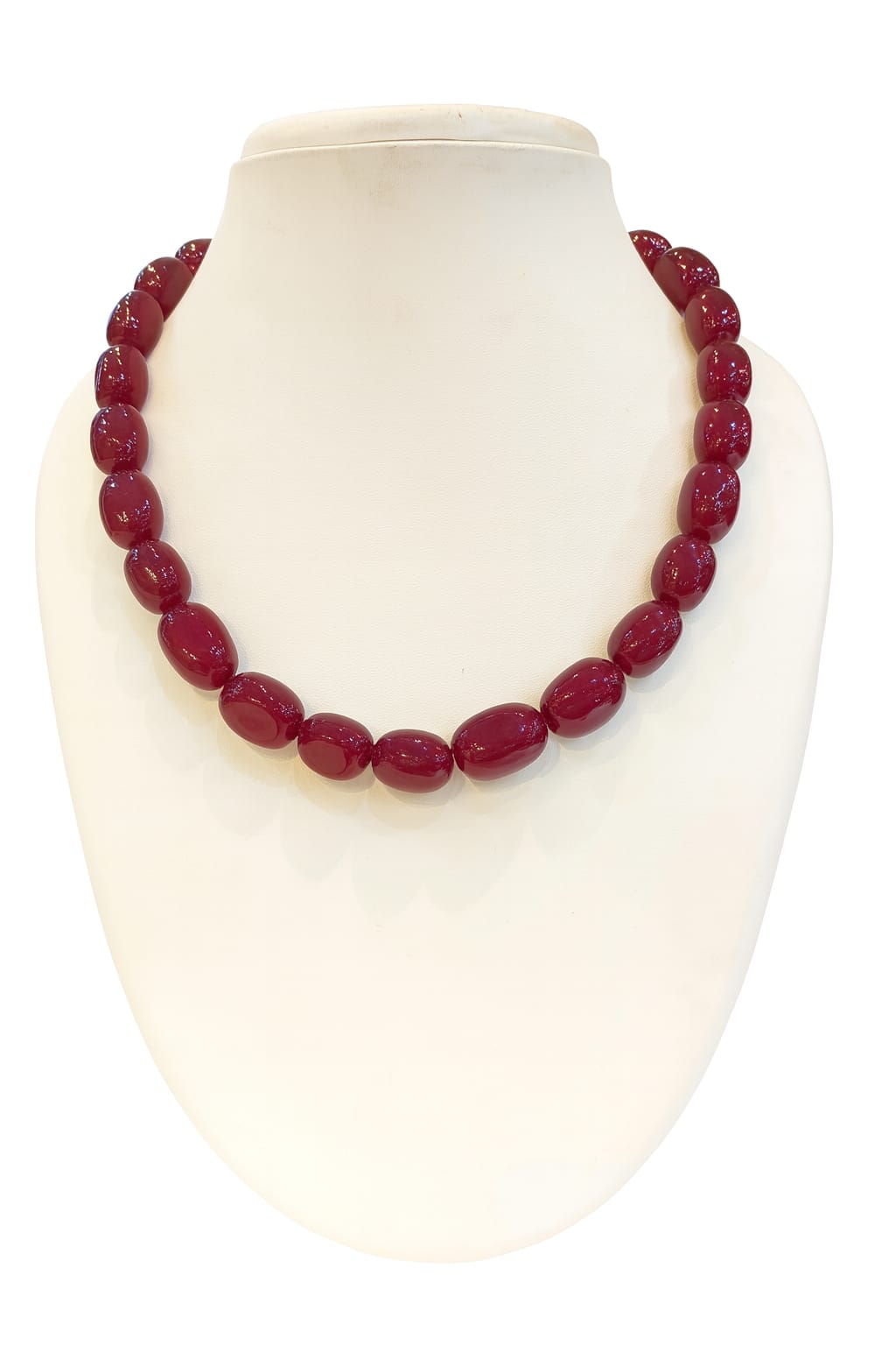 RED TUMBLES BEADS MALA FOR WOMEN