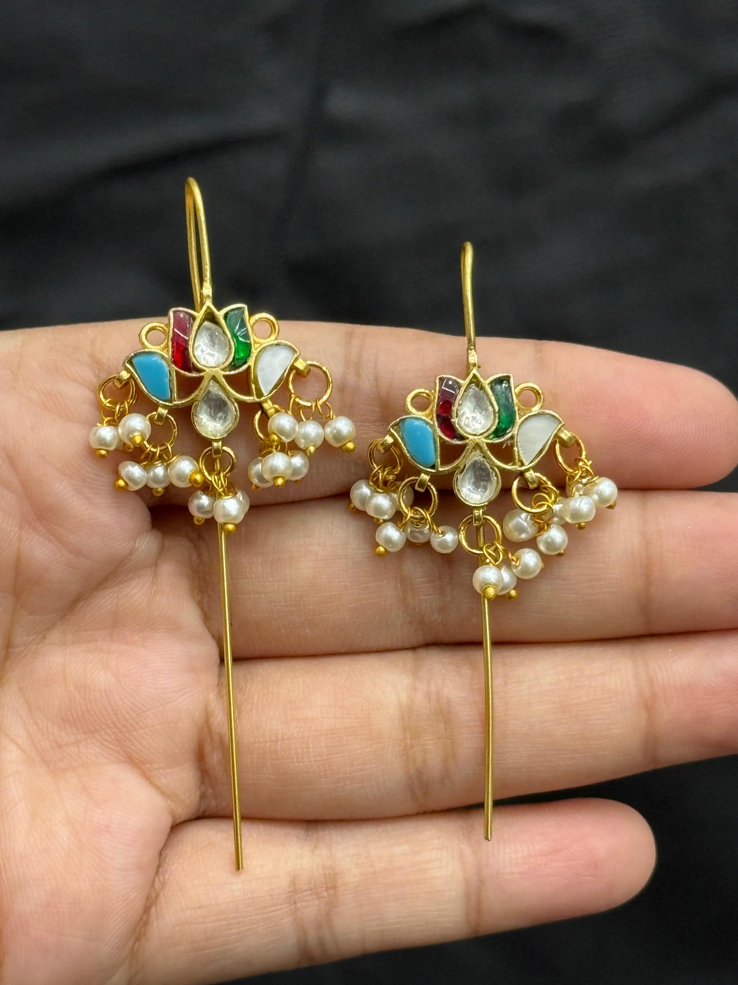 Ethnic Floral Color Ful Earcuff