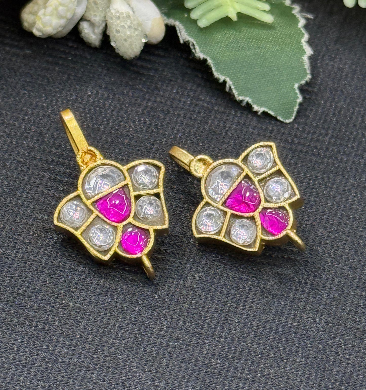 Floral Polki Earcuff