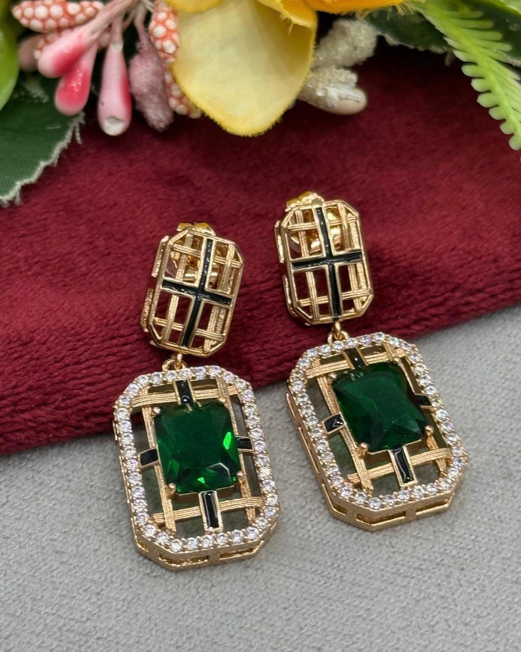 Rose Gold Plated Geometric Earring