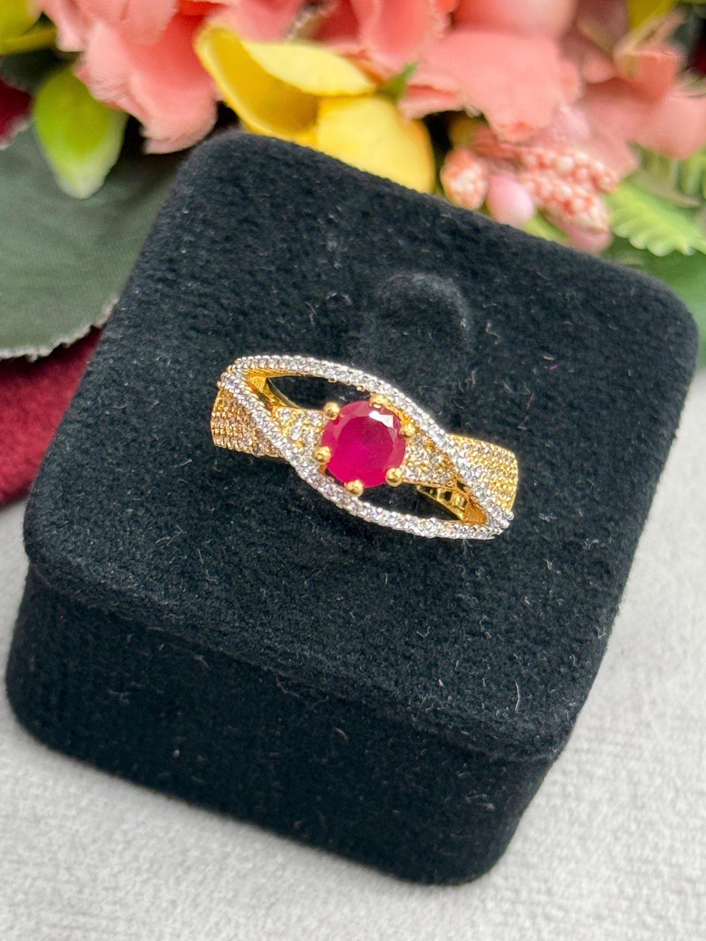 Classic Ruby Red Solitaire Ring