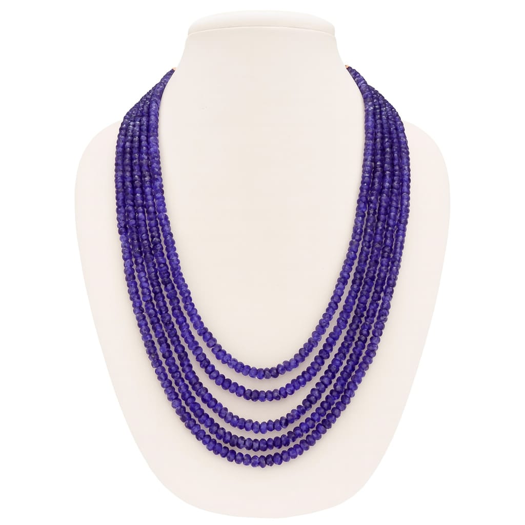 Antique Purple Five Layered Beaded Mala For Women and Girl
