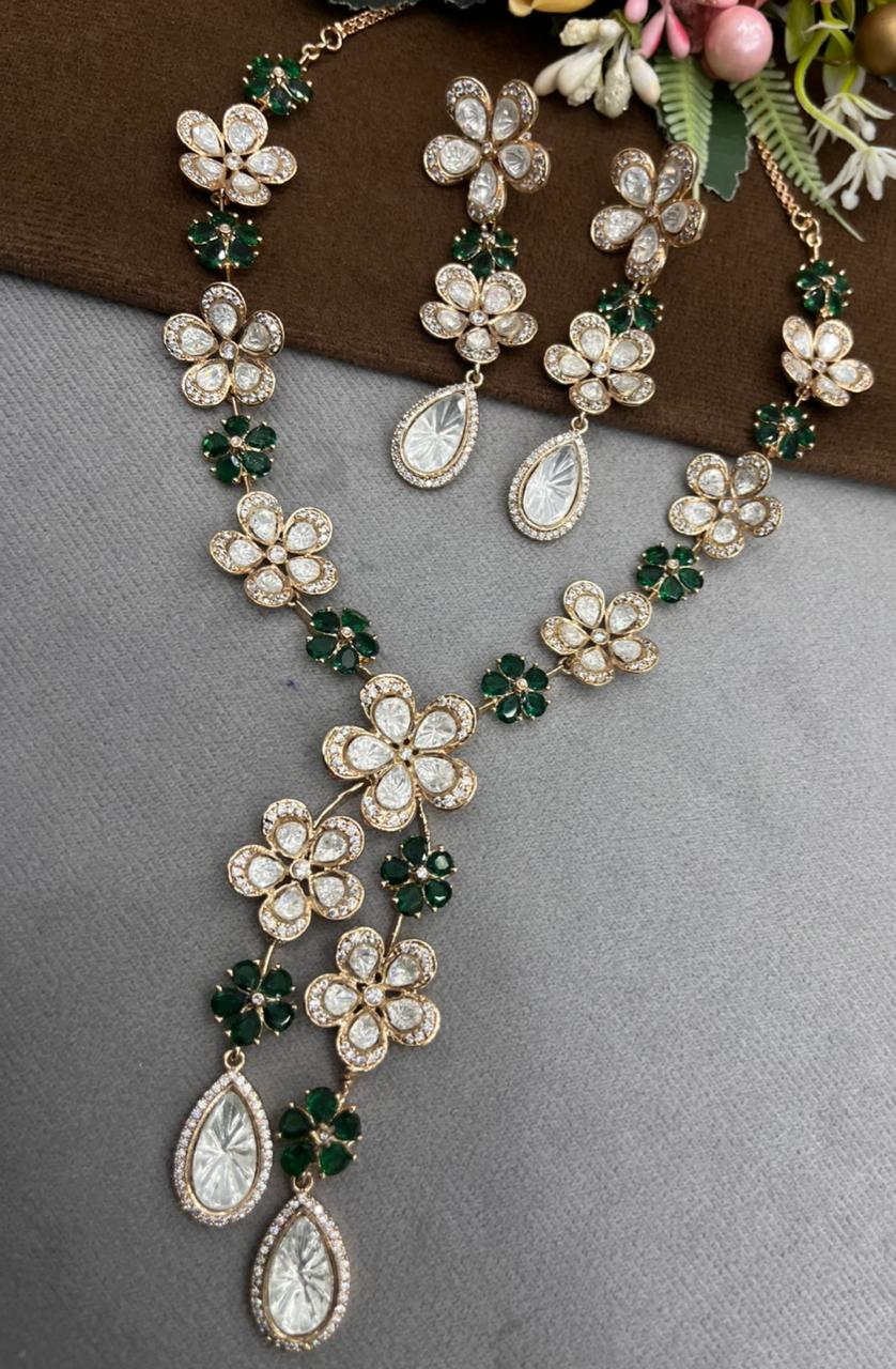 Mosanite Floral Necklace for woman