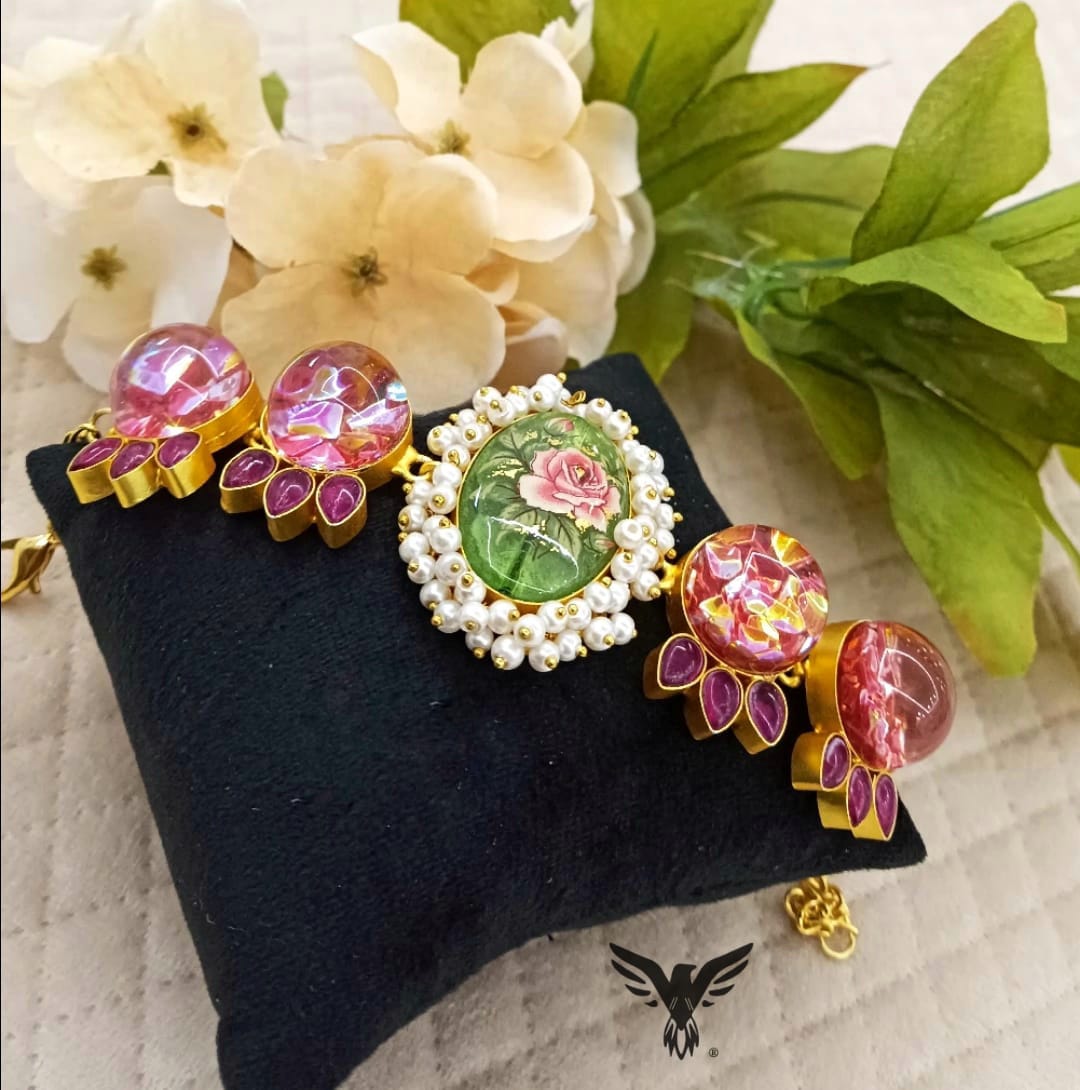 Diksha Duzy Trendy Bracelet In Ruby For Women