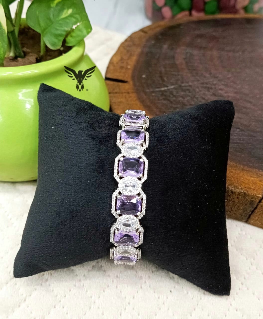 Kanak Diamond Bracelet In Amethyst For Women