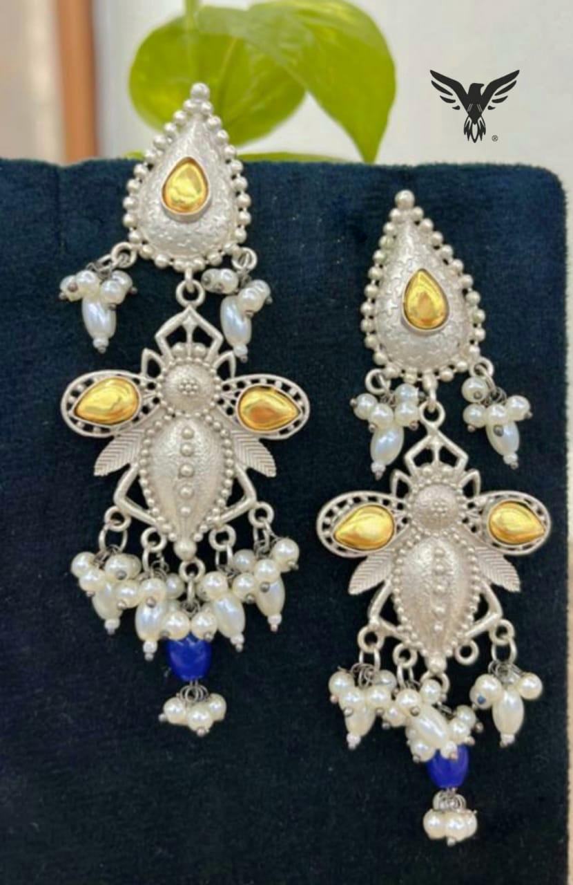 Nia Real Silver Look Alike Earing For Women