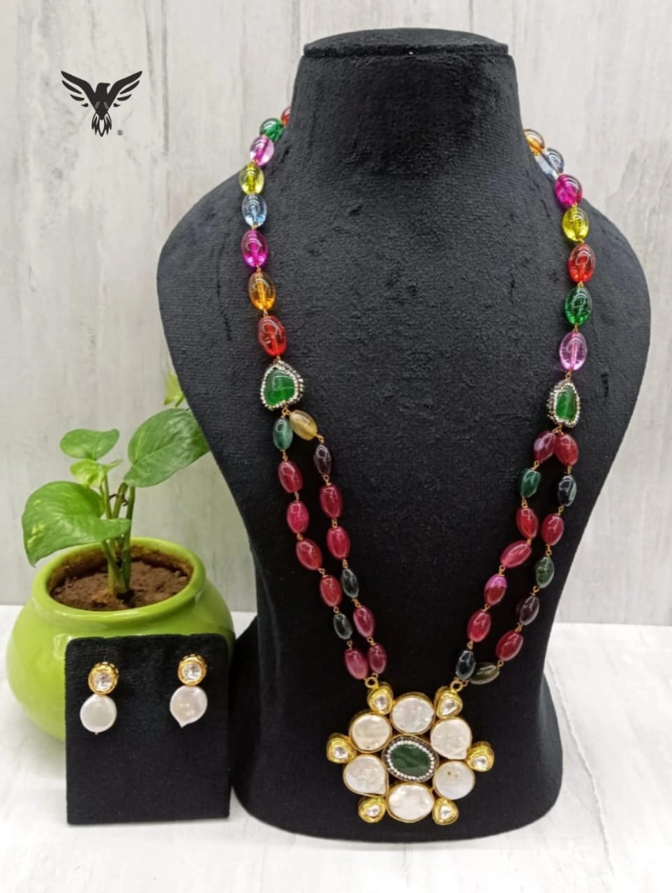 Omaira multi coloured mala for women