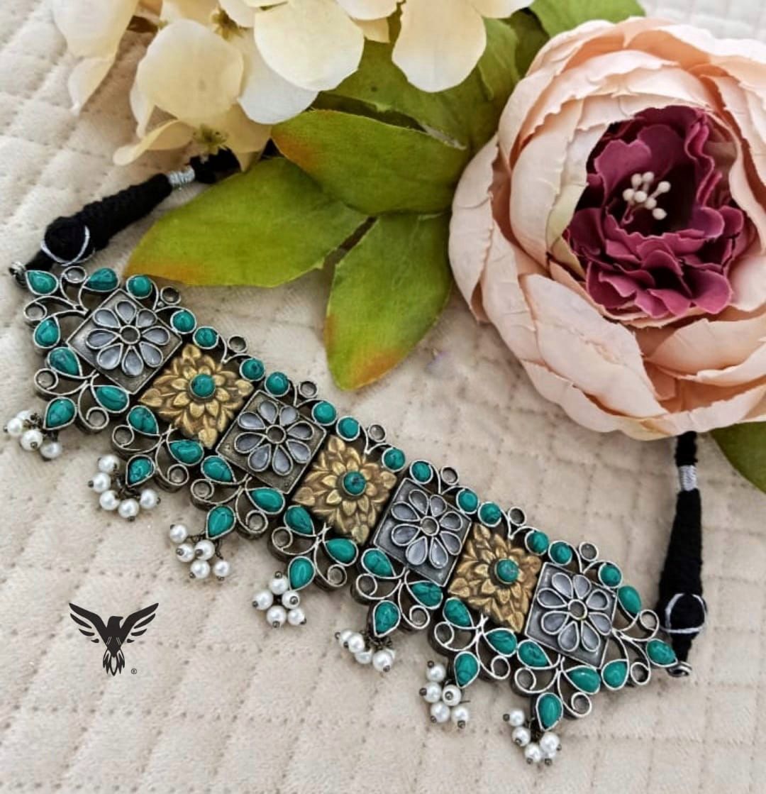 Sahib turquiose choker For Women
