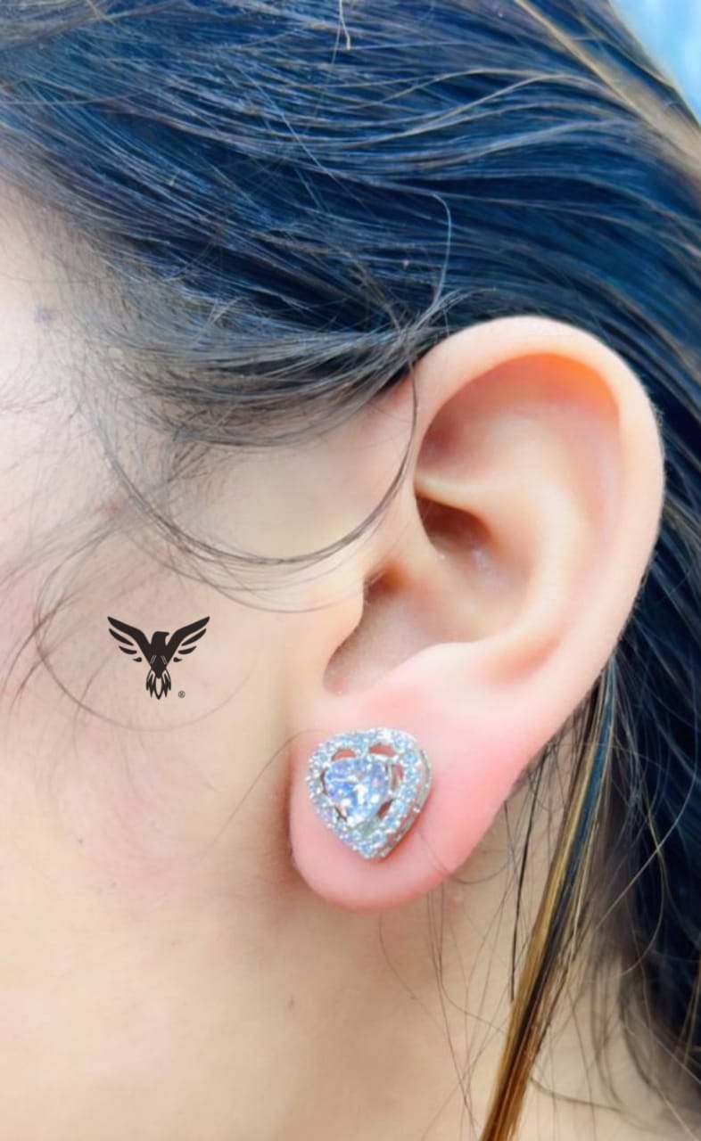 VALENTINE SPECIAL HEART CZ STUDS
