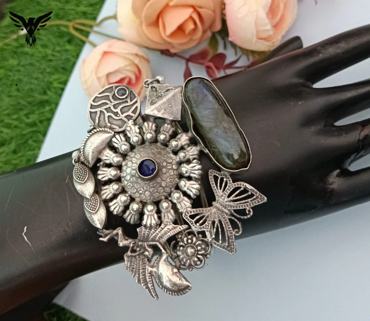 Bhavya Silver Look Alike Bracelet For Women