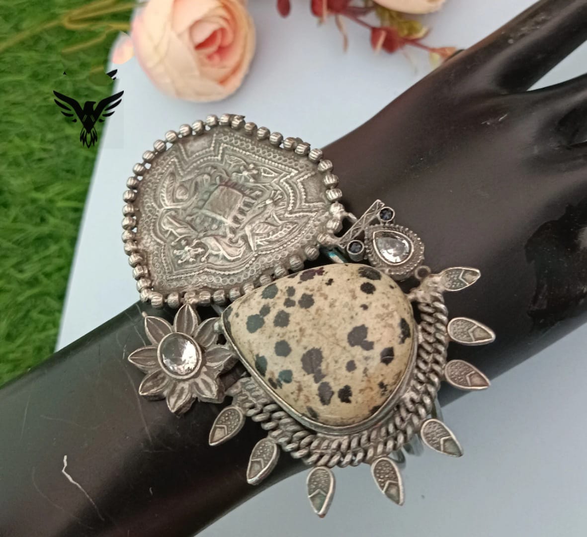 Bhavya Brown Silver Look Alike Bracelet For Women