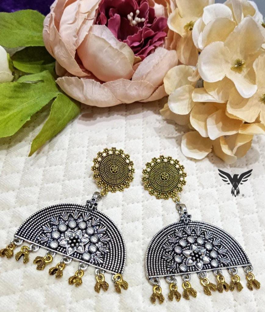 Amy Beautiful Silver Look Alike Earings in dual tone For Women