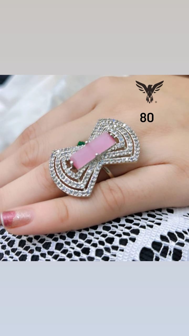 Shinda Diamond Ring In Pink For Women