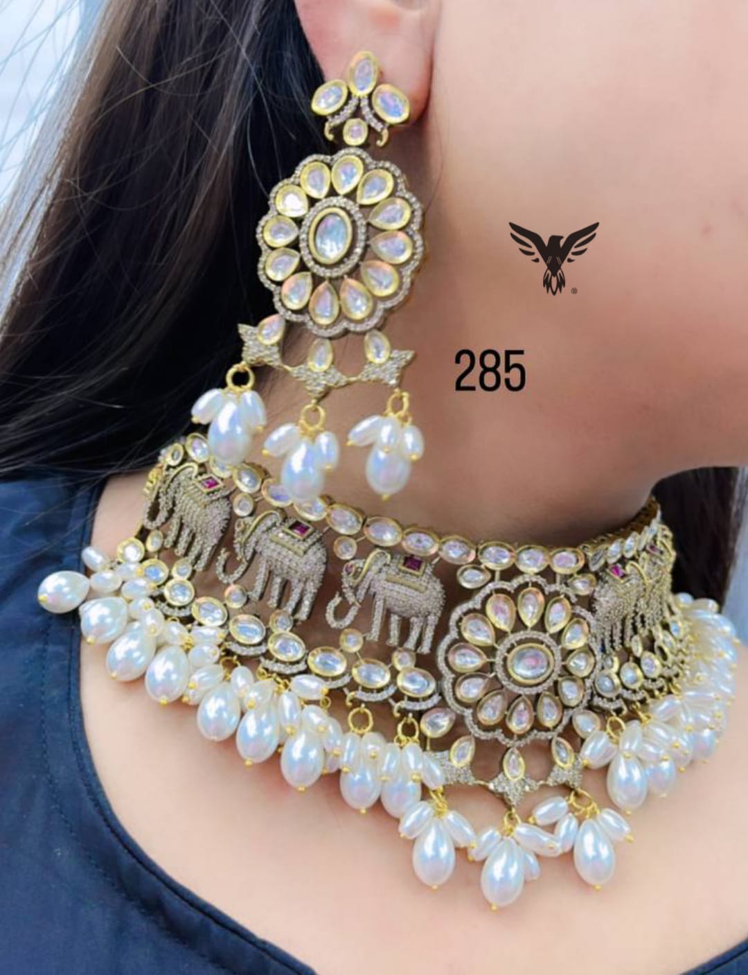 Sawari Kundan Polki Necklace For Women