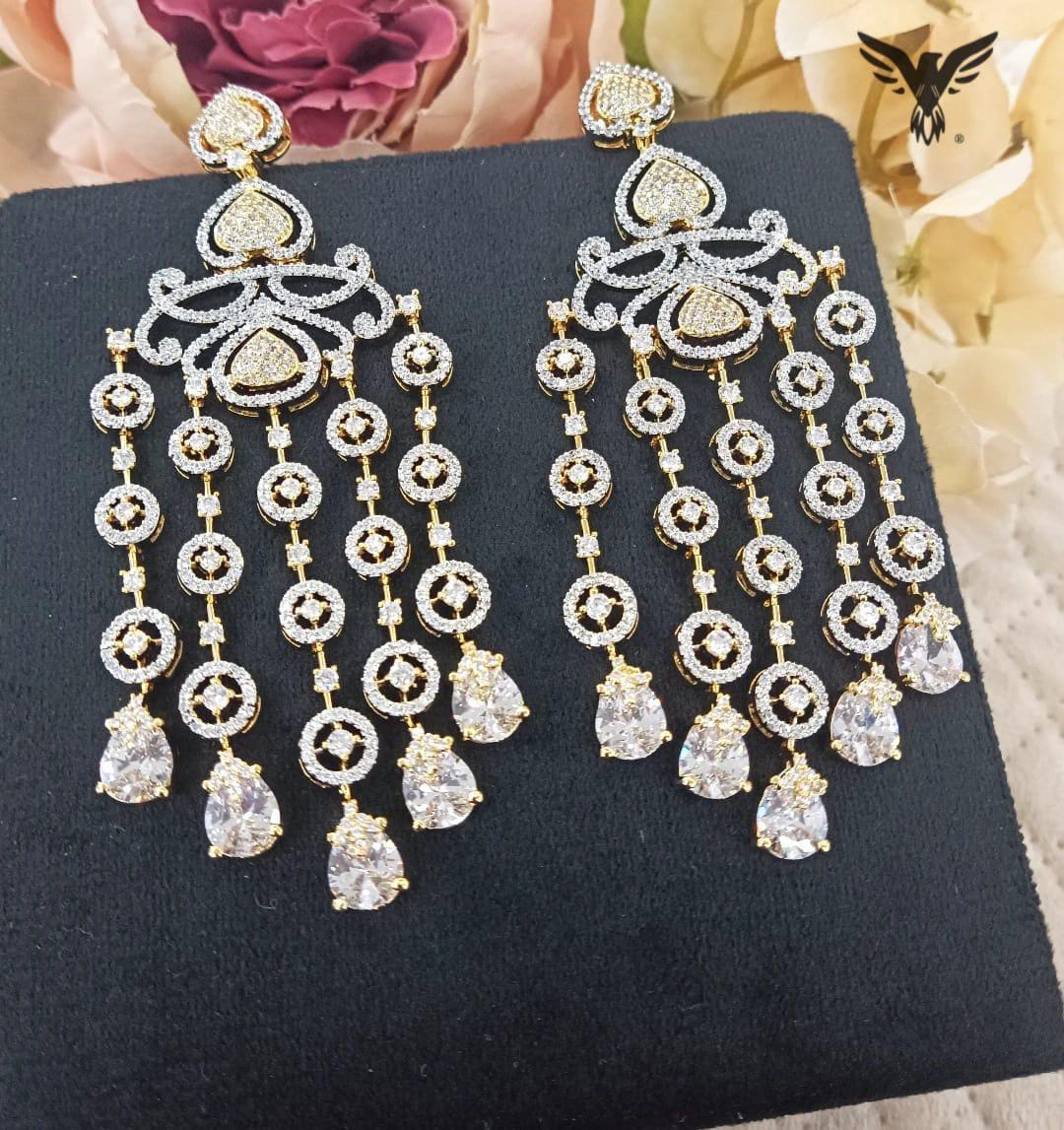 Wishi Diamond Gold plated Earings For Women