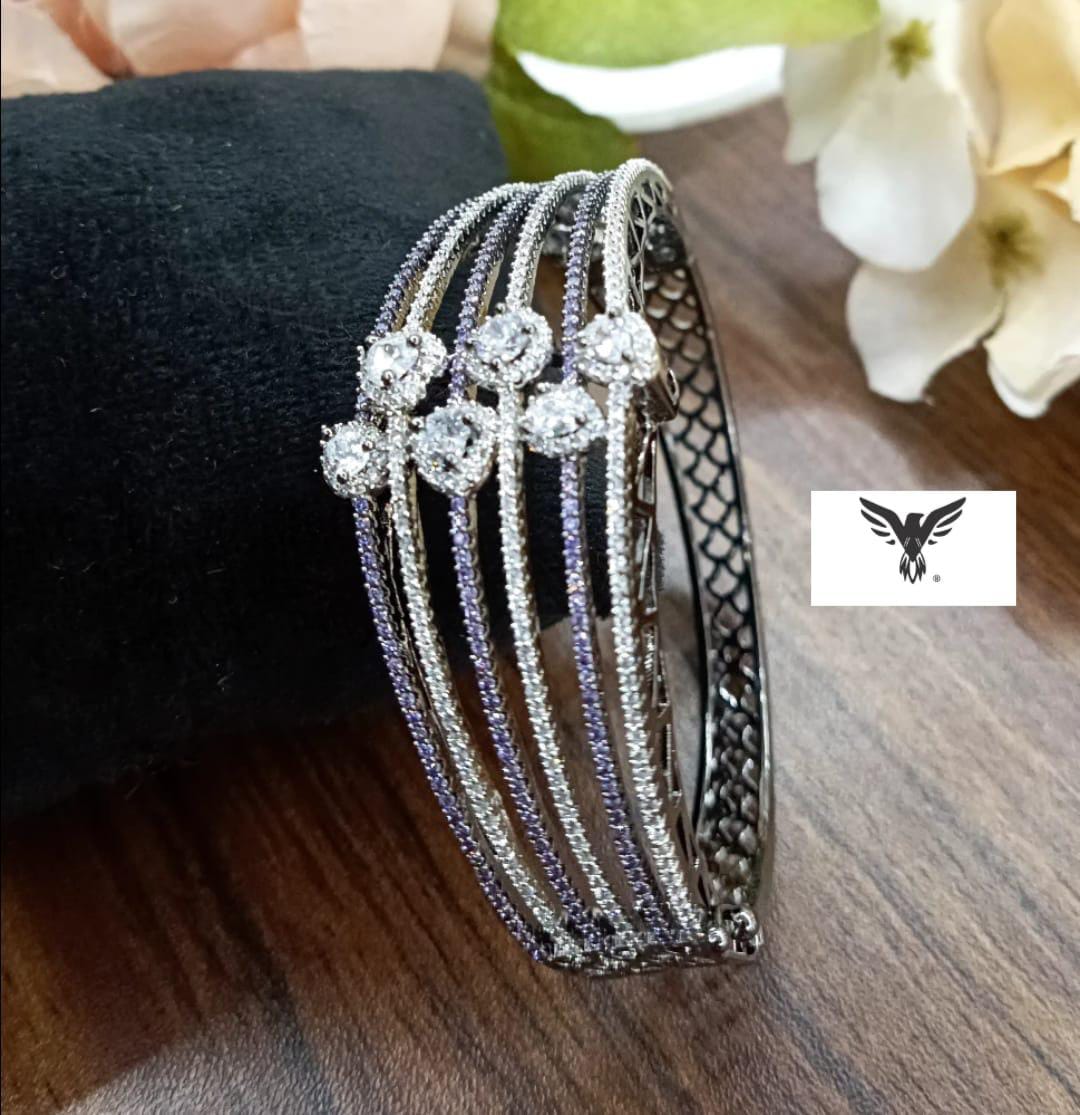 Ojal Beautiful Diamond Bracelet in Purple For Women